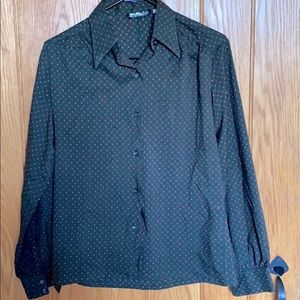 Vintage Silk Paisley Button Down Blouse